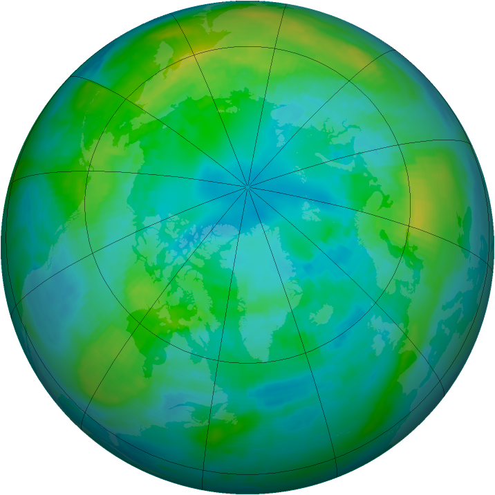 Arctic ozone map for 18 October 1981